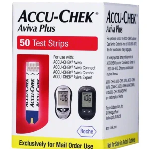 Accu-Chek Aviva Plus Diabetic Test Strips Box of 50