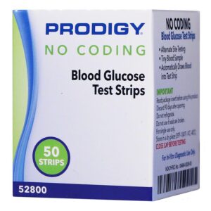 Prodigy No Coding Blood Glucose Test Strips Box of 50